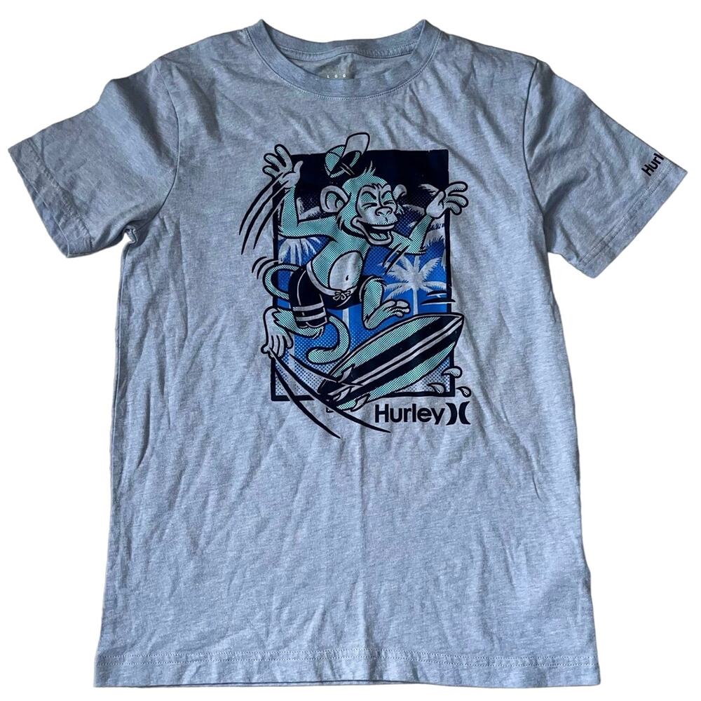 Hurley Boy's LG Monkey Surfing Graphic T-shirt